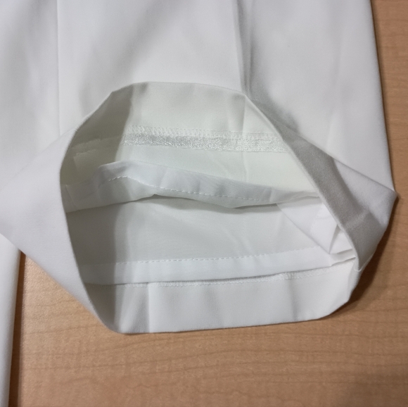 Talbot's Stretch Classy White Fully Lined Flare Leg Pants Size 4 - Picture 7 of 11